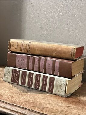 Vintage Tan and Brown Decorative Coffee Table Books
